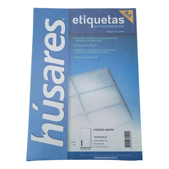 Etiquetas Autoadhesivas Húsares H34101 - Hoja Entera