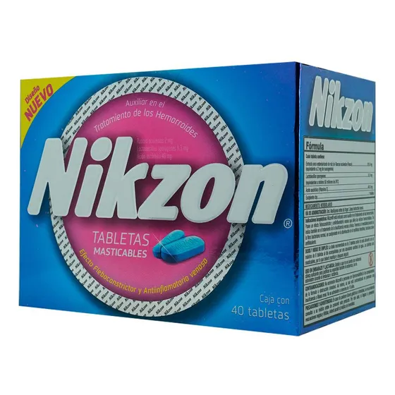 Nikzon Tratamiento Para Hemorroides. Caja Con 40 Tabletas