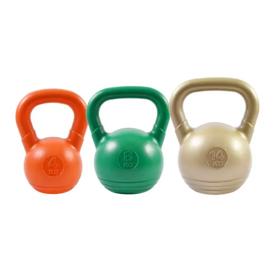 Set De 3 Pesas Rusas Vacias Para Llenar En Casa 4 - 8 - 14kg Color