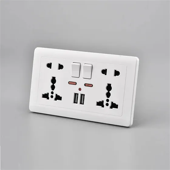 Enchufe Pared Usb Salida Universal 5 Orificio 220v Toma Tipo