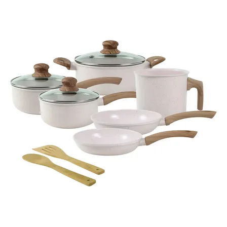 Jogo De Panelas Cerâmico Triplo Indução Tuut Ecoglid 8 Peças Cor Baunilha