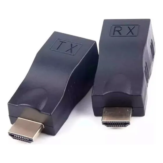 Hdmi Extender Cat5e Cat6 Rj45 Extensor 30mts Hd 1080p Negro
