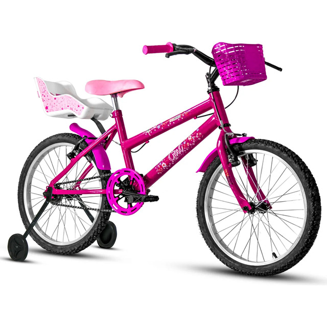 Bicicleta 20 Feminina Infantil 5 A 13 Anos Cadeirinha Boneca