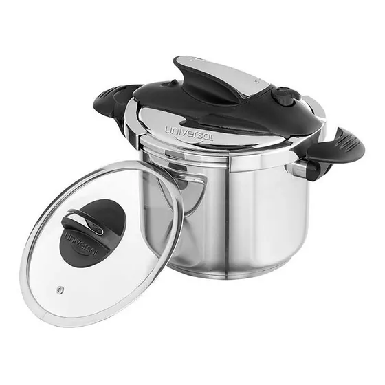 Olla A Presión 6 Litr Abre Facil Universal Acero Inoxidable 