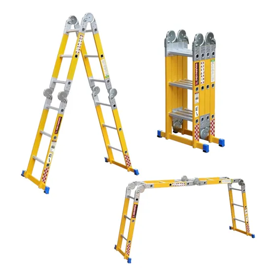 Escalera Multiposiciones Fibra De Vidrio 3.55m Peldaños