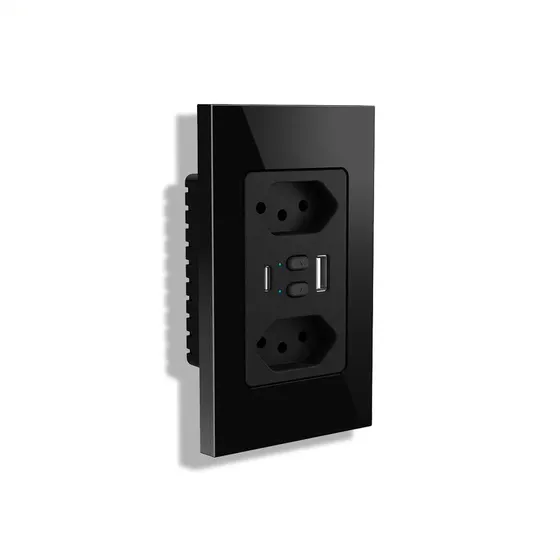 Tomada Inteligente Wi-fi 16a Com Usb C Alexa
