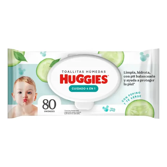 Toallas Húmedas Huggies Cuidado 4en1 80 un | Cuotas sin interés