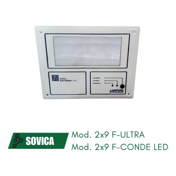 Frente De Lámpara De Emergencia, 2x9 F-ultra Sovica