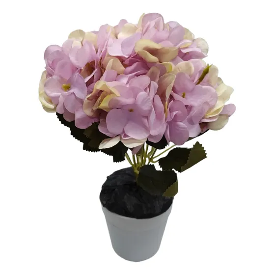 Flor Artificial Mini Hortensias Fina Decorativas Jardines 