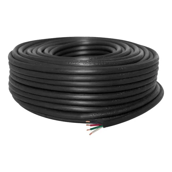 Cable Uso Rudo St 4x14 Negro 100% Cobre 600v Nom 30m Cdc