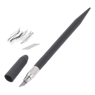 Cutter Exacto De Mango Boligrafo Negro Unepel Cutter Exacto De Mango Boligrafo Negro Unepel