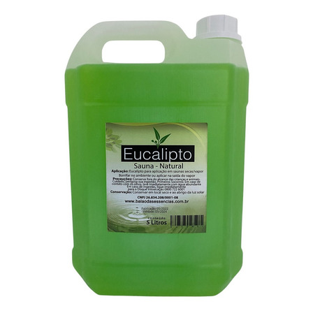 Essência De Eucalipto Concentrado Para Sauna 5 Litros Essência De Eucalipto Concentrado Para Sauna 5 Litros
