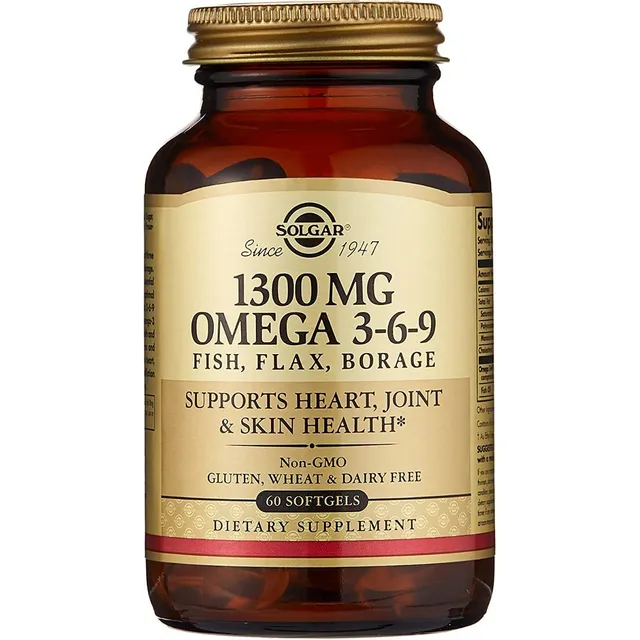 Omega 3-6-9 1300mg 60 Softgels Solgar