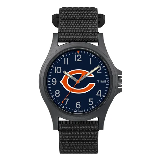 Reloj Timex Nfl Chicago Bears 4 Cm Con Correa Negra