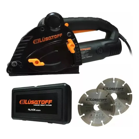 Acanaladora De Concreto Lusqtoff 1500w Industrial 2 Discos
