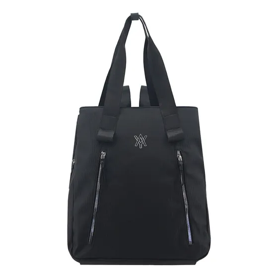 Cartera Mochila Amayra Tres Divisiones Pu Urbana Amplia Moda Color Negro C26761