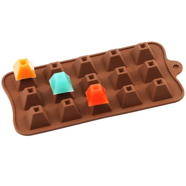 Moldes Chocolate Pirámide, Fondant, Gelatina, Repostería.
