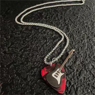 Collar Con Púa De Guitarra Punk Rock Para Hombre, Diseño Mod Collar Con Púa De Guitarra Punk Rock Para Hombre, Diseño Mod