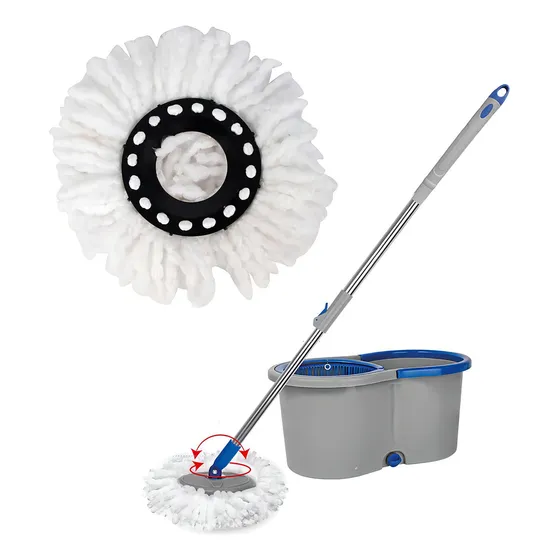 Refil Mop Giratório 100% Microfibra Branco - Clean Tech