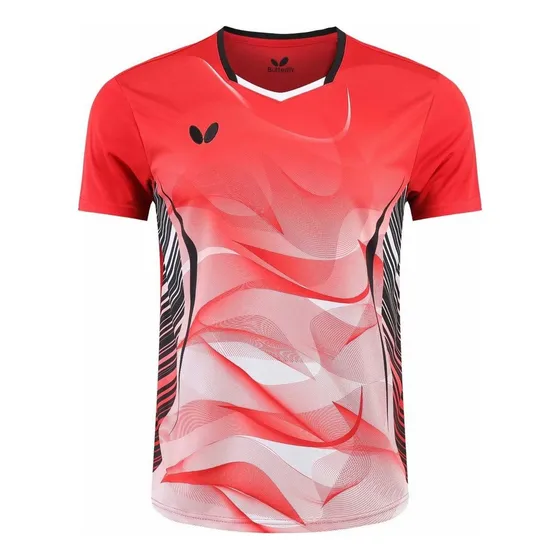 Manga Curta Absorver Suor Ropa De Tenis De Mesa