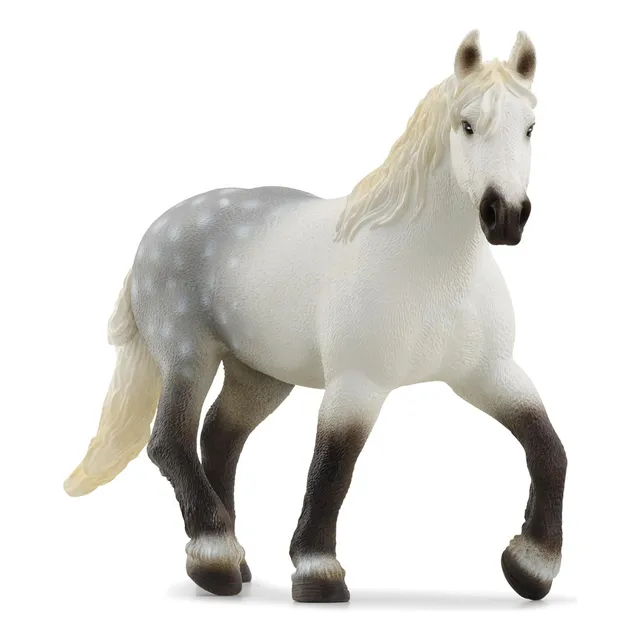 Figura Coleccionable Yegua Percherón Pintada A Mano Schleich