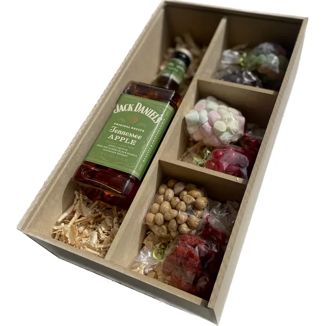 Canasta Navideña Arcón Caja Botella Jack Daniels Appel