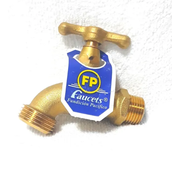 Llave De Chorro O Manguera De Bronce 1/2 Fundición Pacifico 