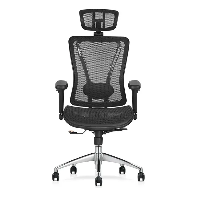 Silla Giratoria Ergonómica Para Oficina Londres_decoficina Color Negro Material del tapizado Malla