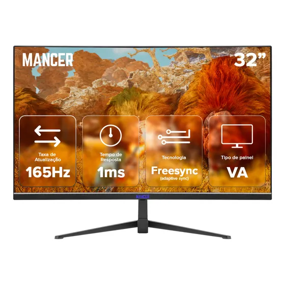 Monitor Gamer Mancer Valak Uz2 32 Fhd Curvo 1ms 165hz