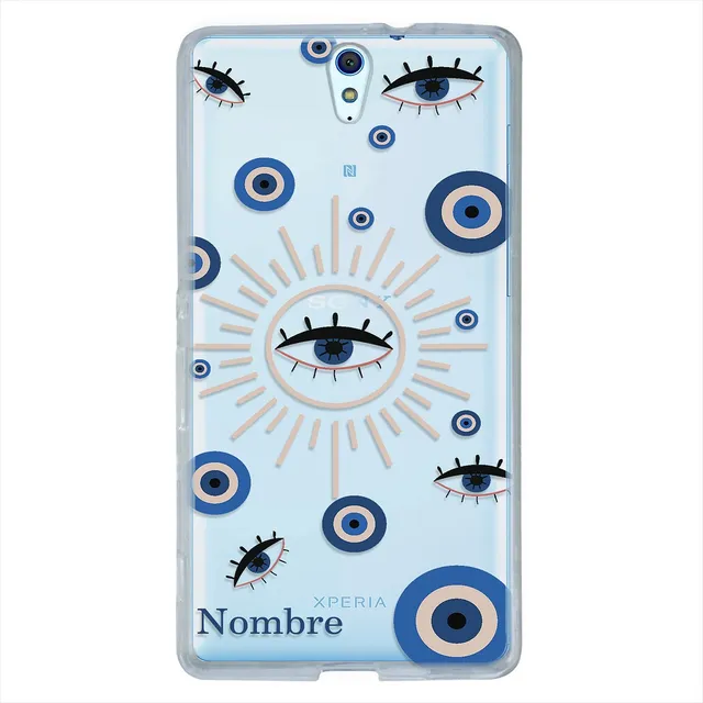 Funda Para Sony Xperia Ojos Turcos Personalizada Con Nombres