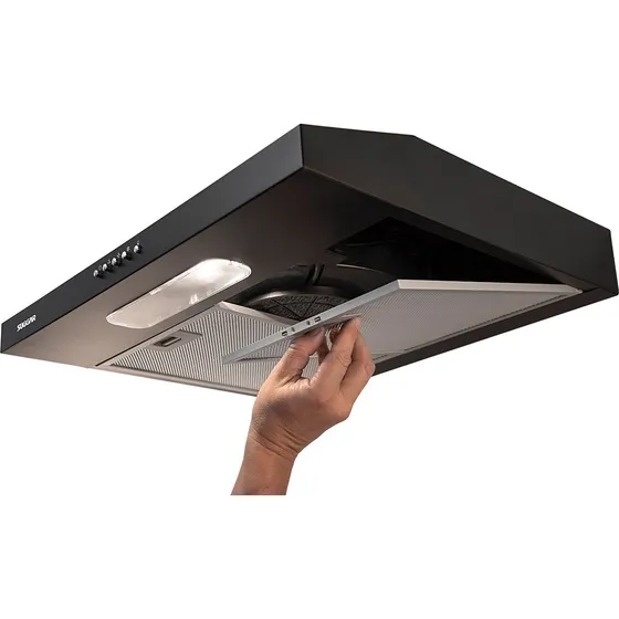 Depurador E Exaustor De Ar Slim 60 Cm Preto Suggar