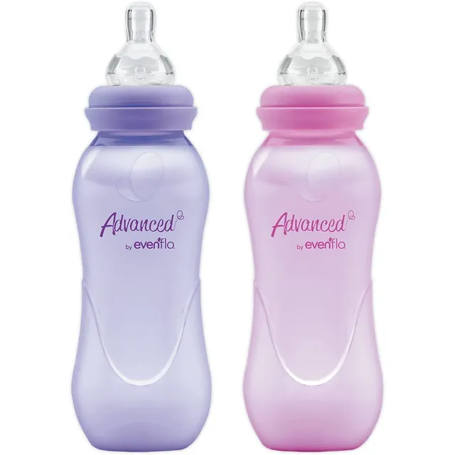 2 Biberones Mamila Anticolicos Advanced Evenflo Niño 240ml