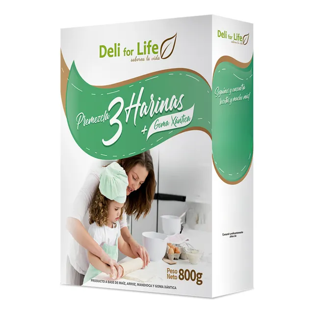 Mezcla De 3 Harinas Sin Gluten Deli For Life 800g - Graviola
