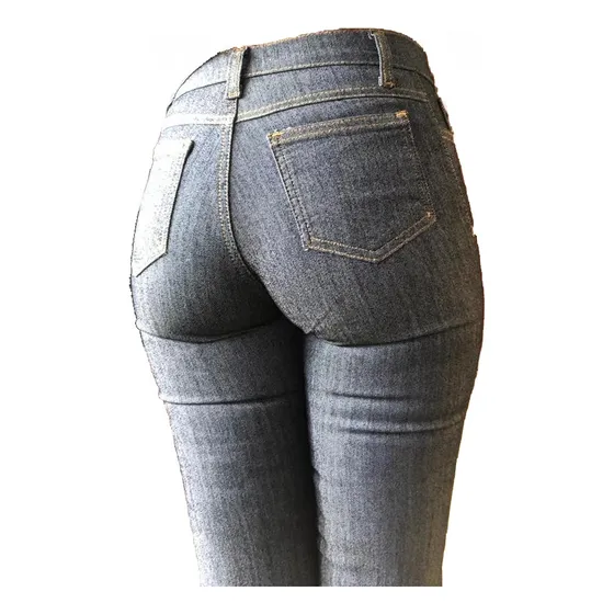 Pantalón Jean Stretch Para Damas Color Gris