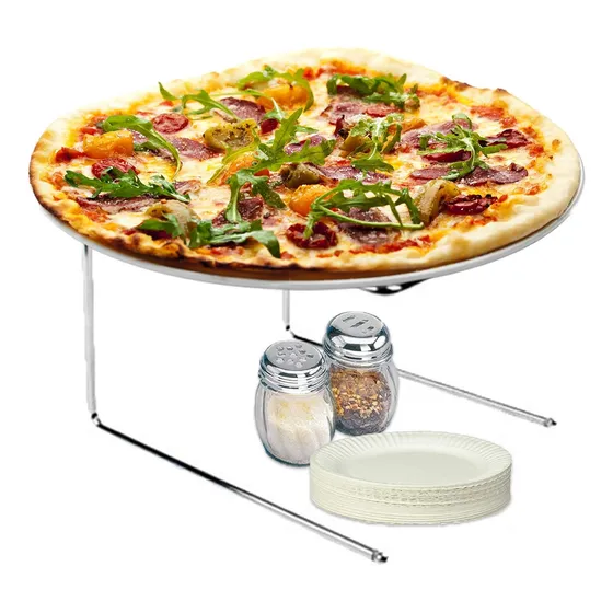 Soporte Para Pizzas Cromado 9.5x Prof.x9.75an.x6.5al Pulgada