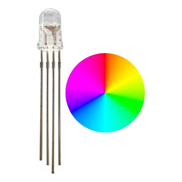 100 Led Rgb 5mm Anodo / Catodo Comun Ultrabrillante