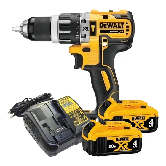 Furadeira Parafusadeira Imp 2 Baterias 20v 4ah Dcd796 Dewalt Cor Amarelo