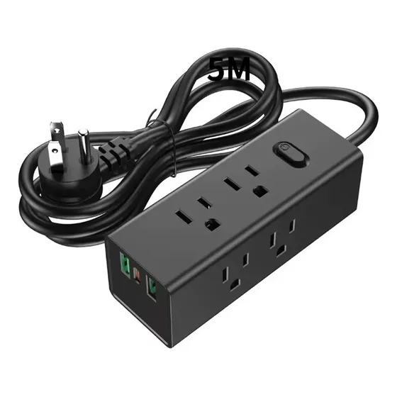 Regleta Multicontacto Con 6 Salidas 2 Usb Y 1 Tipo C-5m