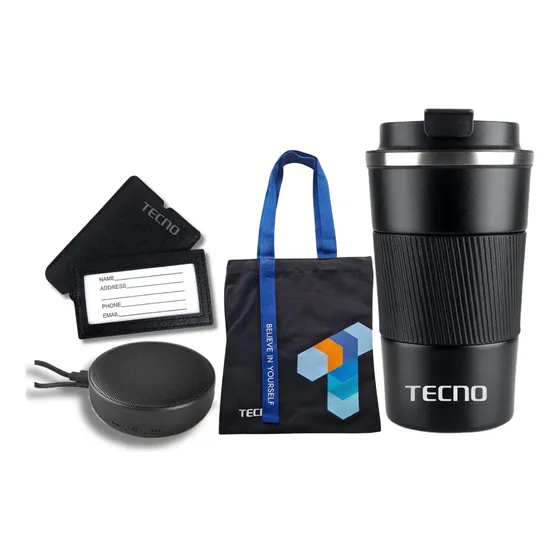 Parlante Bluetooth Tecno + Kit Viajero 4 En 1 Vaso Termico