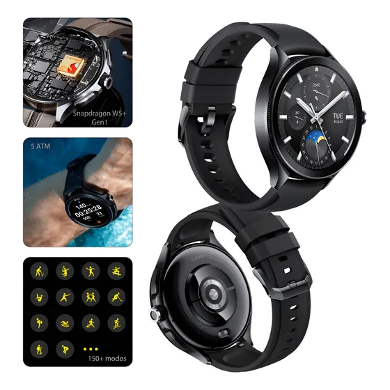 Xiaomi Watch 2 Pro Google Wearos Amoled Gps Sensores Clásico Wifi Color Negro 2gb De Ram Modelo M2234w1 Pantalla De 1.43 Pulgadas 600 Nits Resistente Al Agua 5atm Bluetooth 5.2 Snapdragon W5+ Gen 1