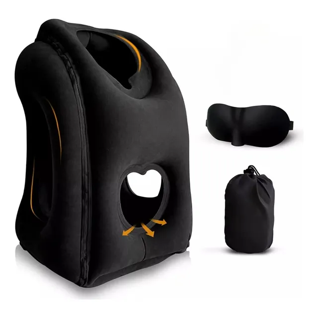 Almohada De Viaje Inflable Para Avión Cuello Y Lumbar