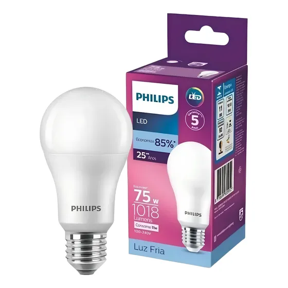 Kit 10 Lampada Led Bulbo 11w = 75w Philips 1018lm Bivolt