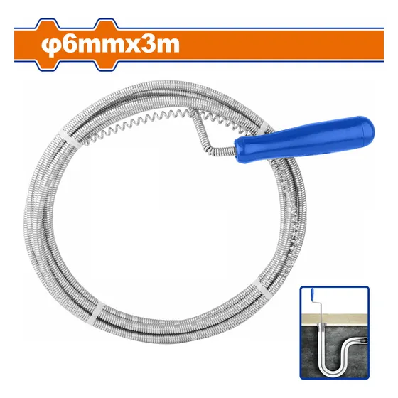 Destapador De Cañeria Tubo Flexible 6mmx3m Acero Wadfow
