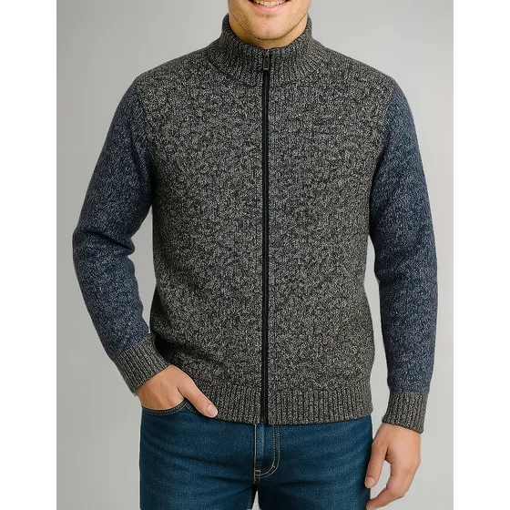 Campera Tejida Combinada Blue Star