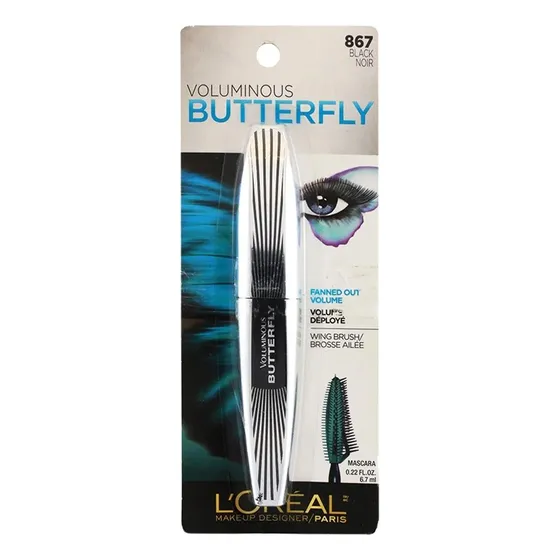 Máscara Pestañas L Oréal Voluminous Butterfly 367 Black Noir Negro