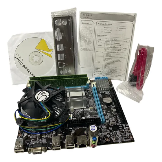 Kit Placa Mãe 775 G41+processador Core 2 Duo+cooler+4gb Ddr3