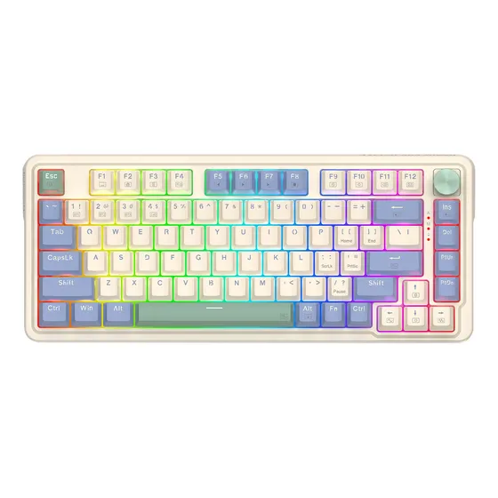 Teclado Gamer Redragon Ucal Pro K673cpg RGB Pastel Triple Conectividad Ingles