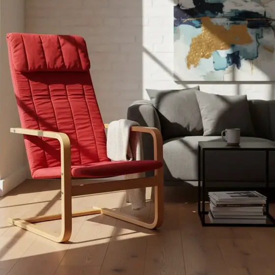 Sillon Flex - Silla Tapizada - Sillones En Variados Colores Color Rojo | Cuotas sin interés