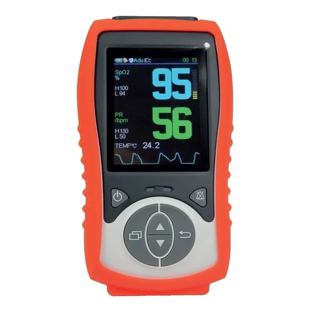 Oxímetro De Pulso Uso Humano 3 Parametros F380h Xignal Color Naranja/Gris
