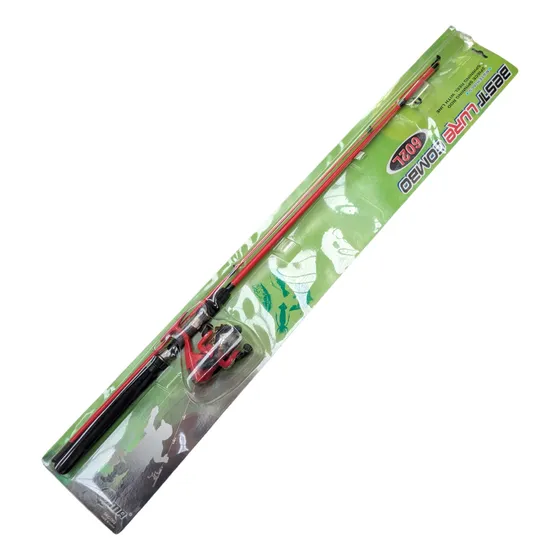 Combo Reel Caña 1,80 Mts 2 Tramos Spinning Variada Pejerrey